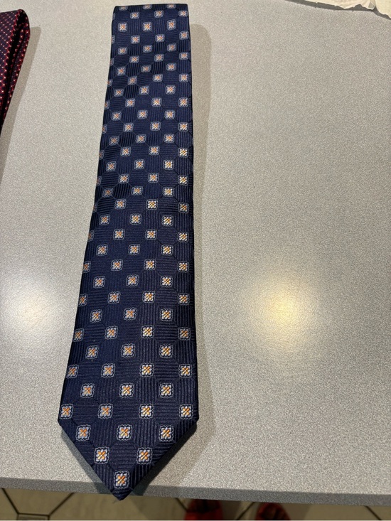Daniel Cremieux Other - Daniel Cremieux -Tie -Navy Gold and White Medallion Squares